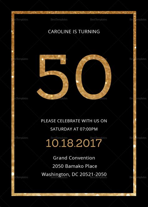 4 results for 50th birthday invitation in templates .